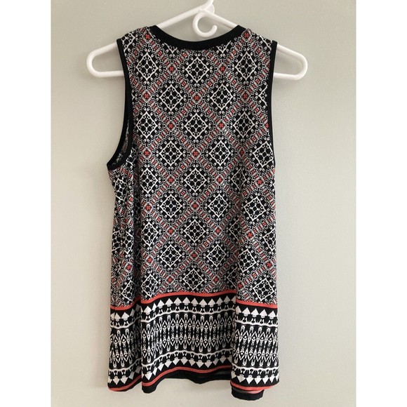 AB Studio Black and White Sleeveless Tank Top - Picture 2 of 8